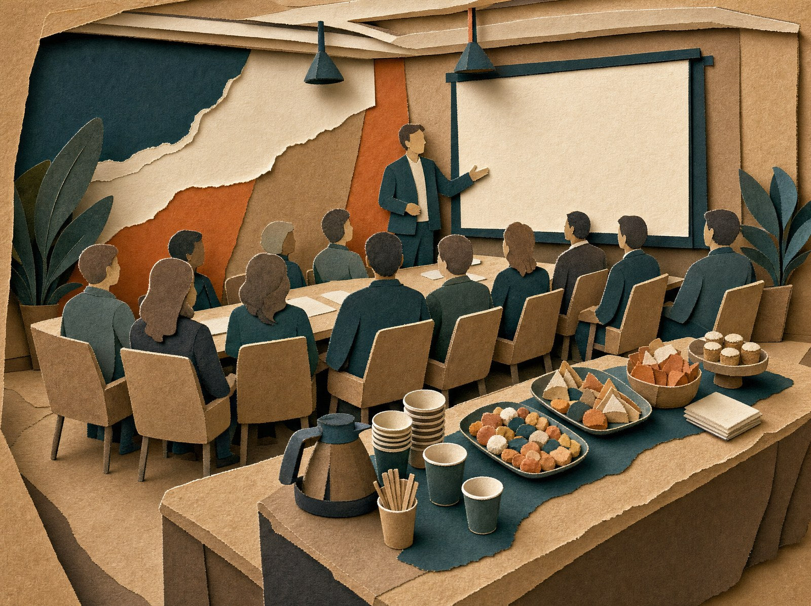 Set down quietly at the back of the room