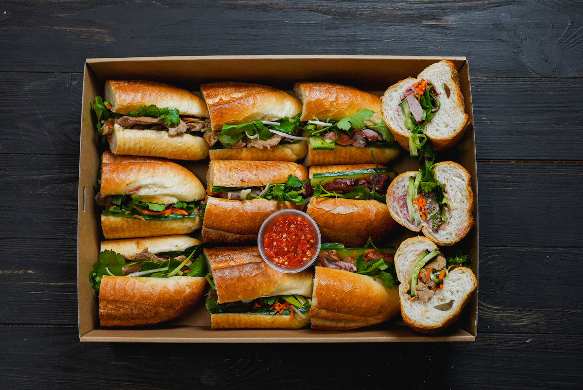 medium banh mi catering platter