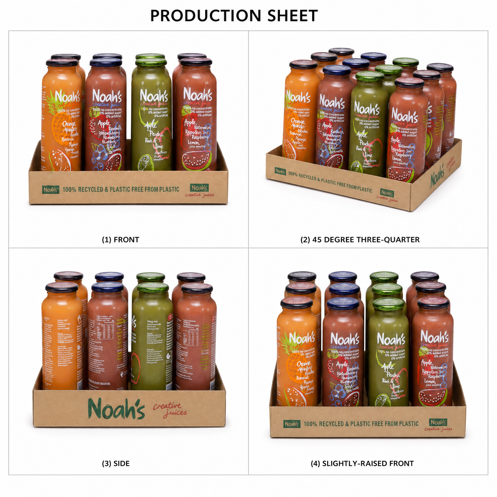 Mr T's Bakery 8 Pack Noah Smoothie's — multi-angle product sheet showing the drink from several angles. Brisbane catering drinks.