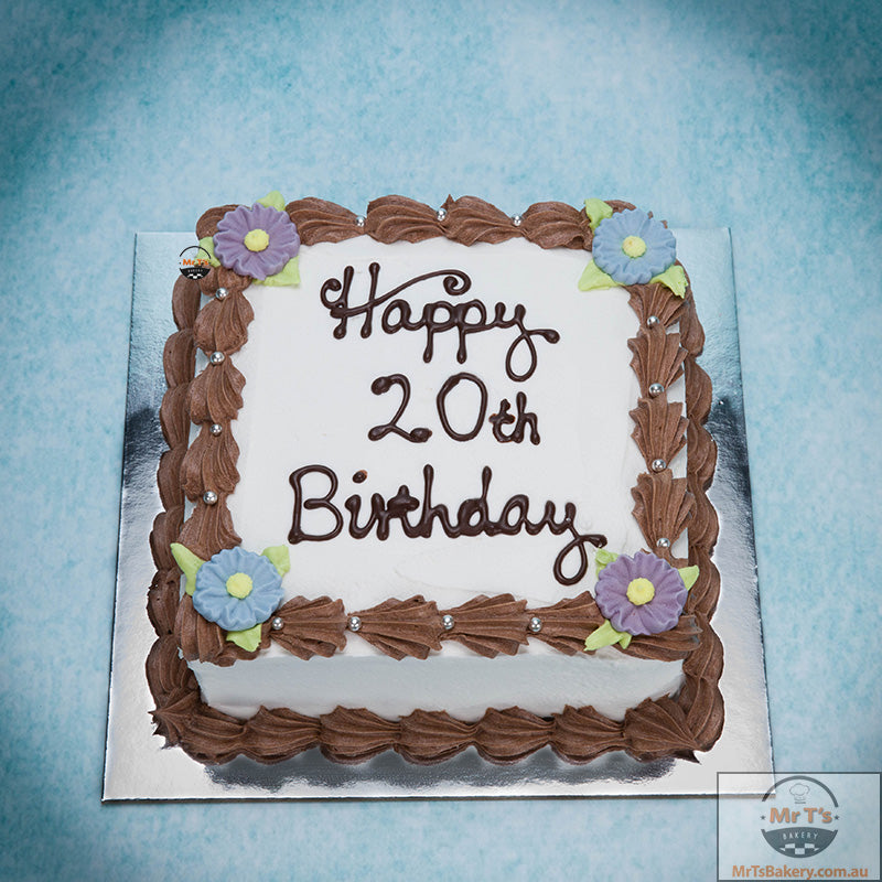 easy option for square birthday cake | Simple cake designs, Chocolate cake  designs, Birthday cake models