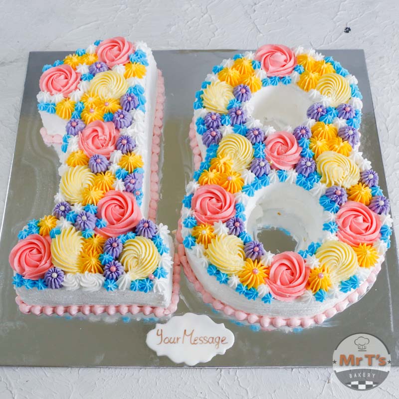 Premium Photo | Unusual almond blue macaron cake creative cake cube for 18  birthday
