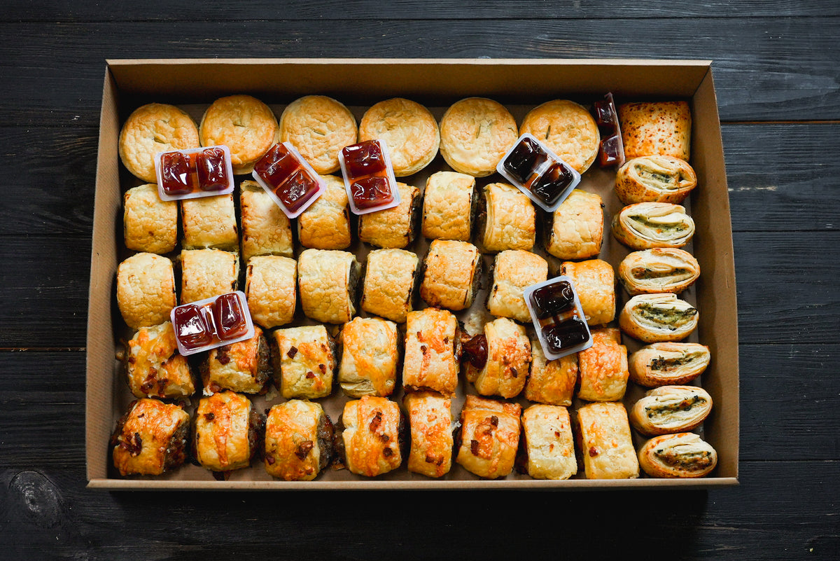 Hot Pastry Finger Food Platter - 44 Pieces/Platter