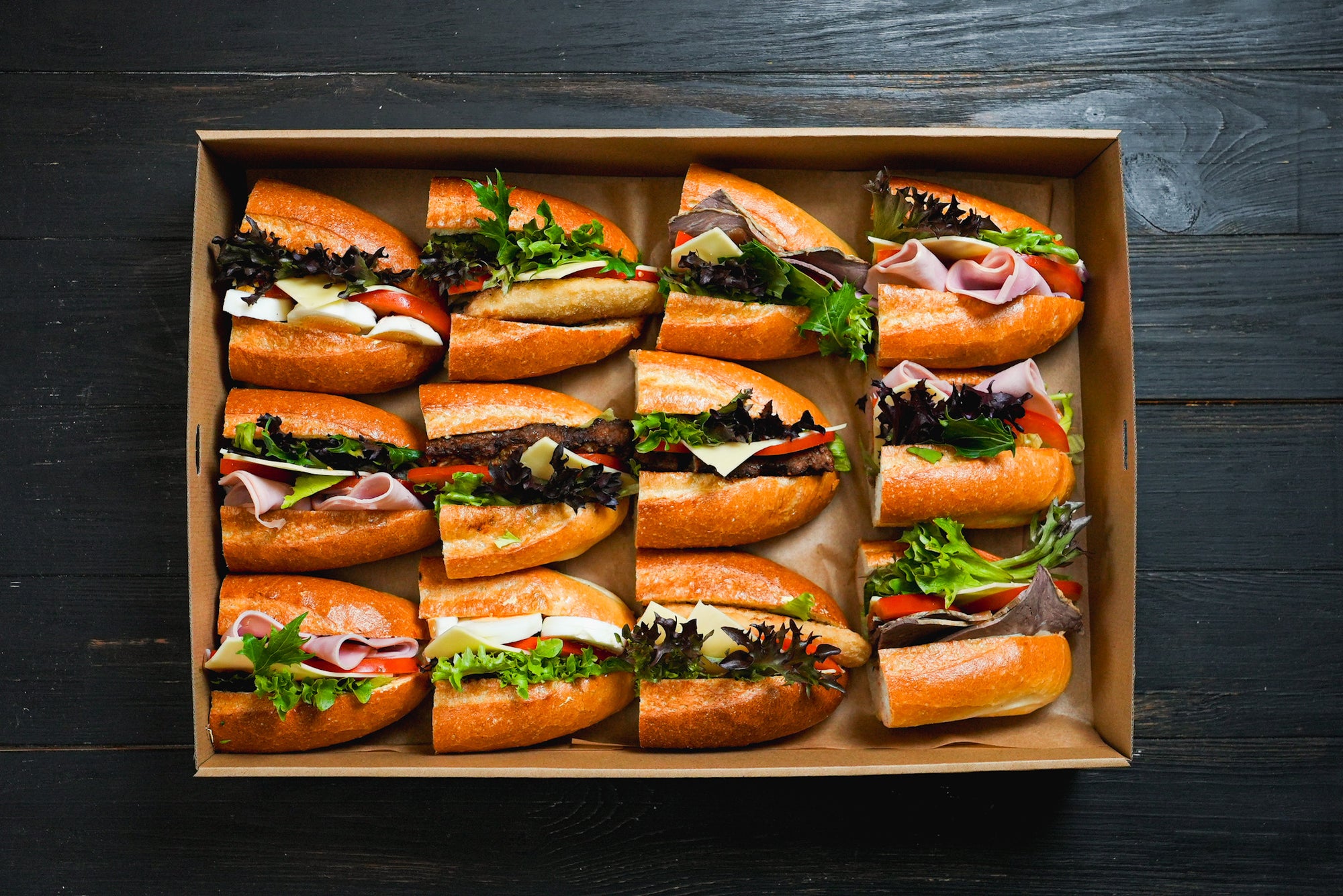 Rectangular Sandwich Sandwich Platters Brisbane With Delivery - Mr T's Bakery
